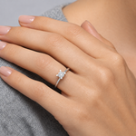 0.30 Carat F Color HRD Internationally Certified Butterfly Design Ring