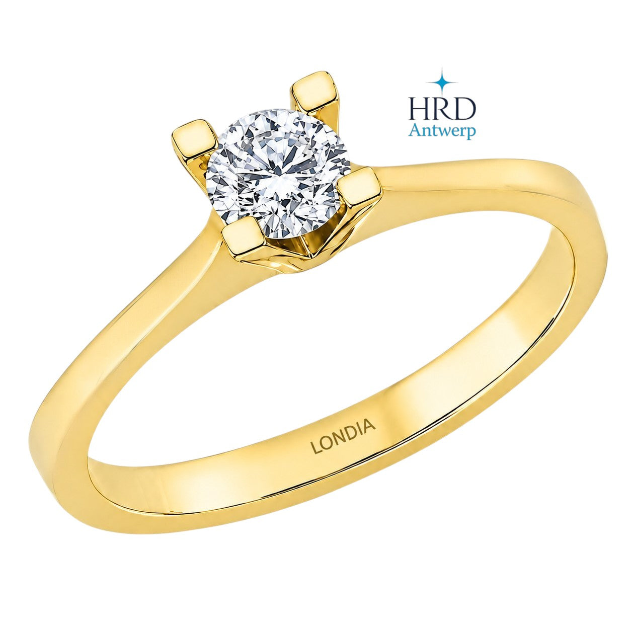 0.30 Carat F Color HRD Internationally Certified Valentine Design Ring