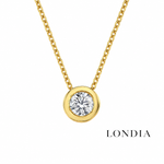0.30 Carat Natural Diamond Pavé Design Solitaire Necklace