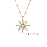 0.30 Carat Natural Diamond Star Design Necklace