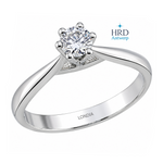 0.30 Ct. F Color HRD Certified Natural Diamond Amore Solitaire Ring