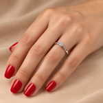 0.30 Ct. F Color HRD Certified Natural Diamond Amore Solitaire Ring