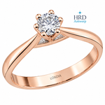 0.30 Ct. F Color HRD Certified Natural Diamond Amore Solitaire Ring