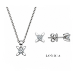 0.30 Ct. F Color Natural Diamond Butterfly Solitaire Set