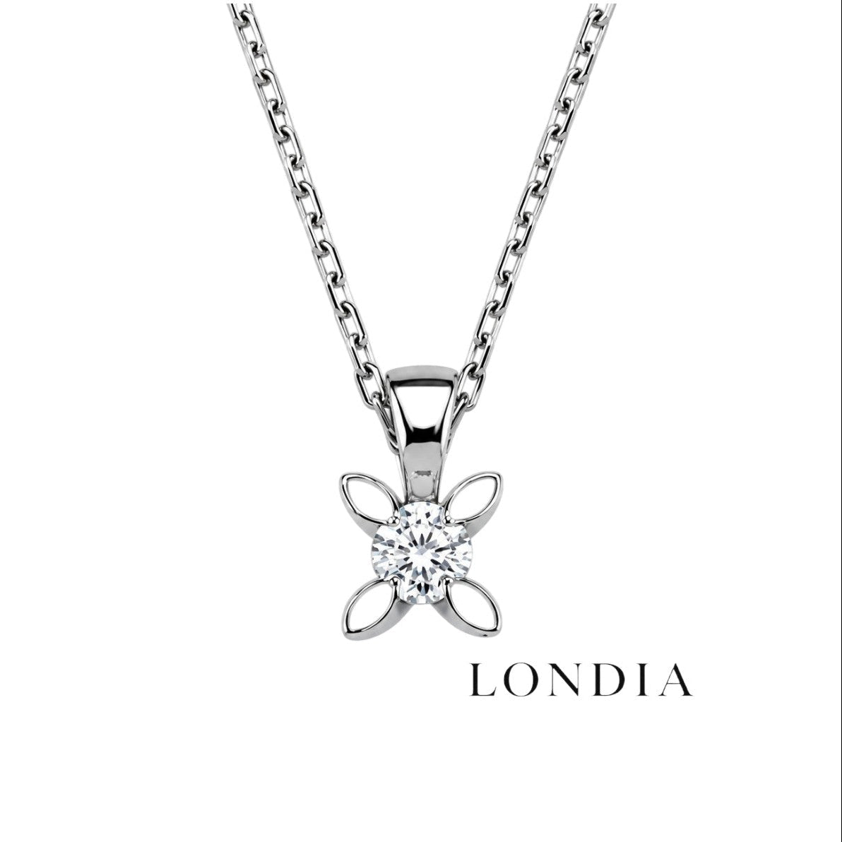 0.30 Ct. F Color Natural Diamond Butterfly Solitaire Set