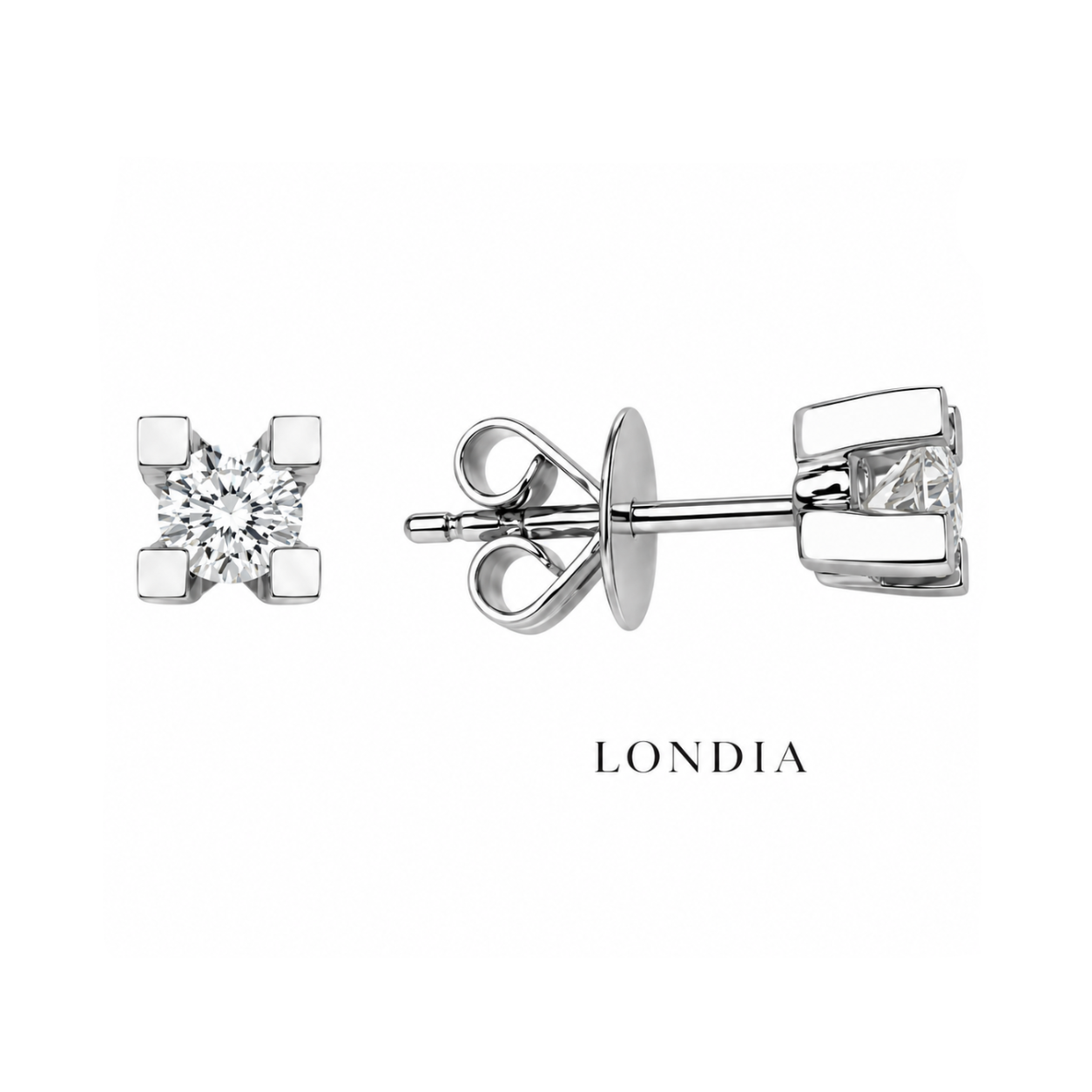 0.30 Ct. F Color Natural Diamond Valentine Solitaire Set