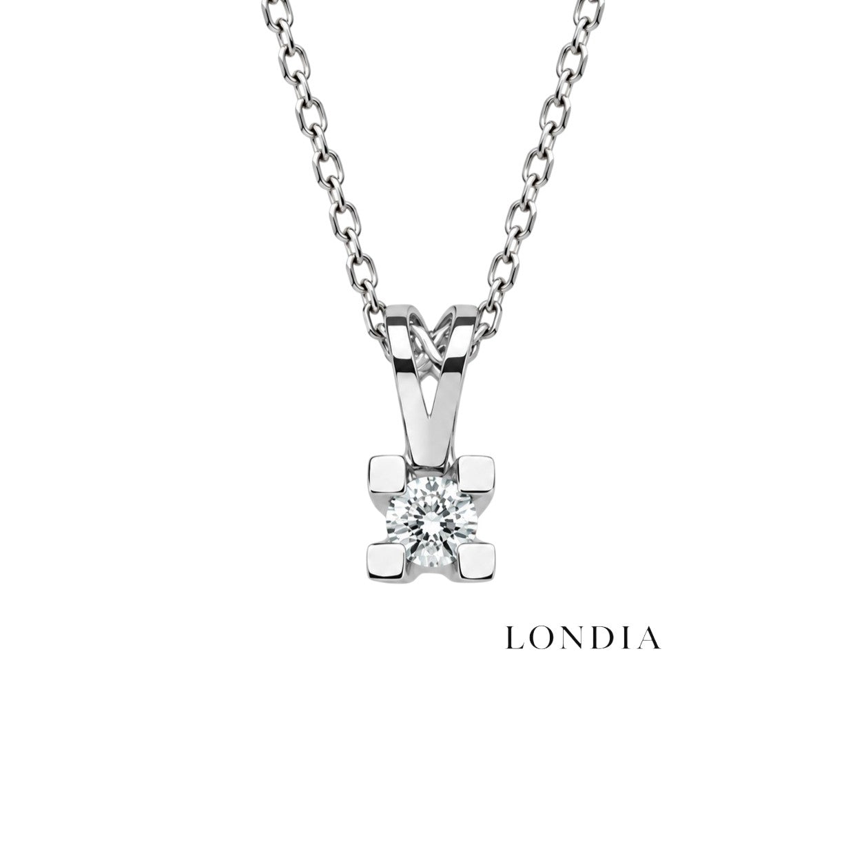 0.30 Ct. F Color Natural Diamond Valentine Solitaire Set