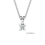 0.30 Ct. F Color Natural Diamond Valentine Solitaire Set