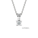 0.30 Ct. F Color Natural Diamond Valentine Solitaire Set