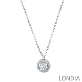 0.30 Ct. Natural Diamond Embrace Halo Design Necklace in 14K Gold