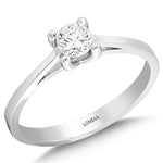 0.30 Ct. Natural Diamond Solitaire ''Classic'' Ring in 14K Gold