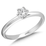 0.30 Ct. Natural Diamond Solitaire ''Modern'' Ring in 14K Gold