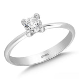 0.30 Ct. Natural Diamond Solitaire ''Modern'' Ring in 14K Gold