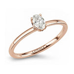 0.30 Ct. Natural Oval Diamond Solitaire Ring