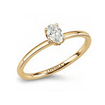 0.30 Ct. Natural Oval Diamond Solitaire Ring