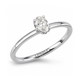 0.30 Ct. Natural Oval Diamond Solitaire Ring
