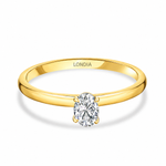 0.30 Ct. Natural Oval Diamond Solitaire Ring