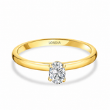 0.30 Ct. Natural Oval Diamond Solitaire Ring