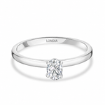 0.30 Ct. Natural Oval Diamond Solitaire Ring