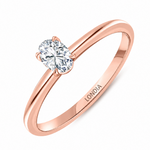 0.30 Ct. Natural Oval Diamond Solitaire Ring