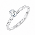 0.30 Ct. Natural Oval Diamond Solitaire Ring