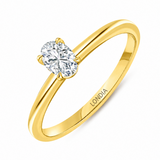 0.30 Ct. Natural Oval Diamond Solitaire Ring