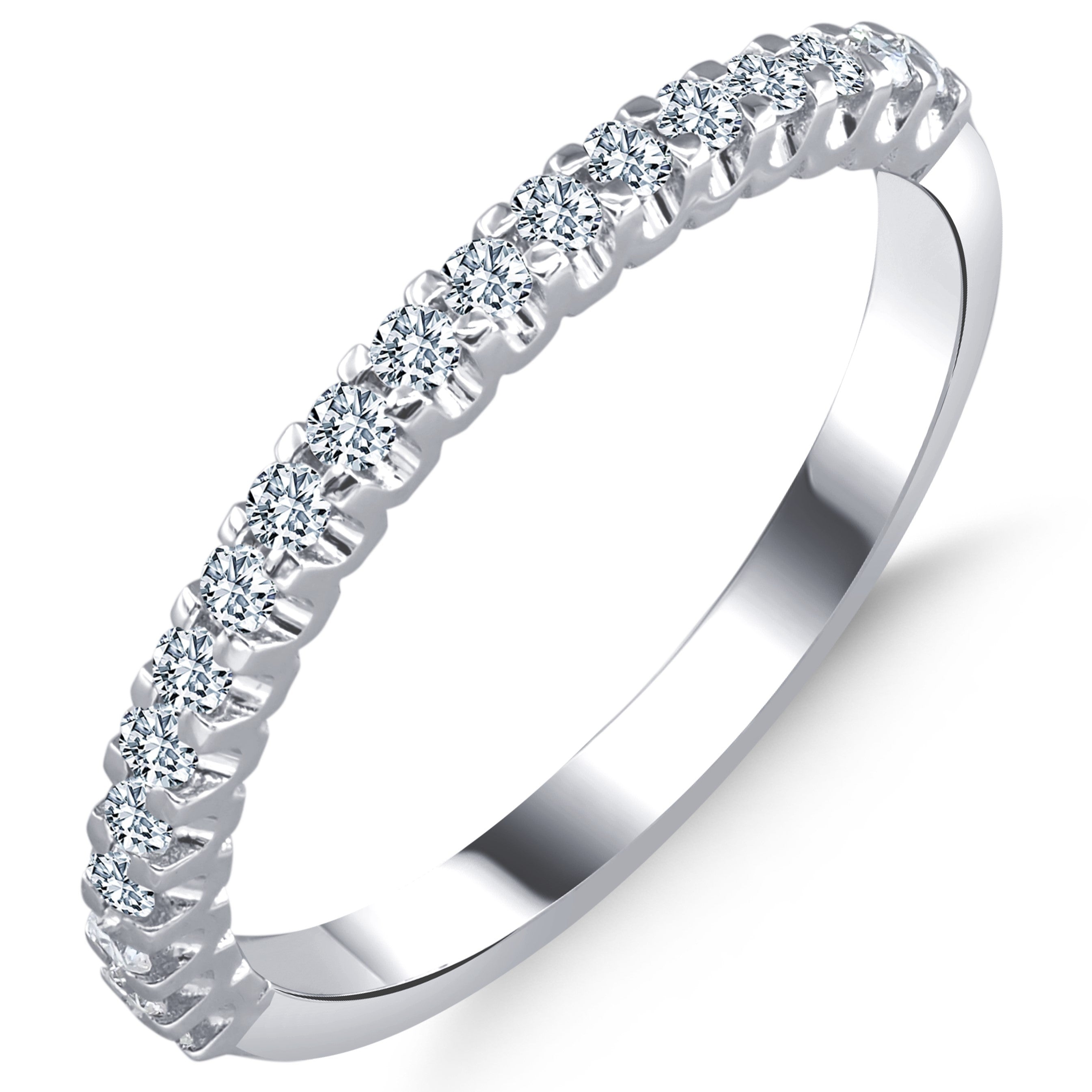 0.30 ct. Diamond Half Eternity Band Ring in 14K Fine Gold