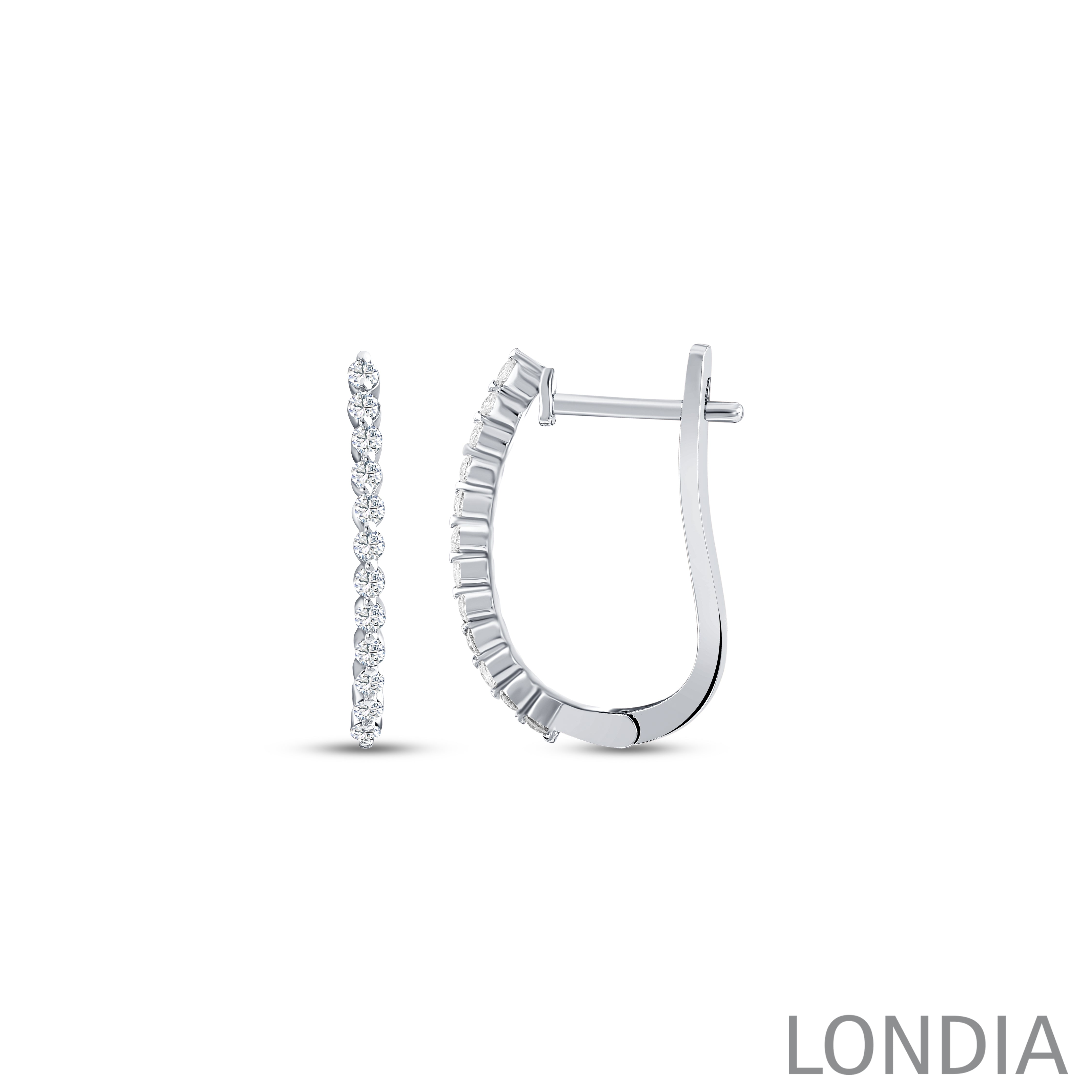 0.30 ct. Round Diamond Hoop Earring 14K Gold