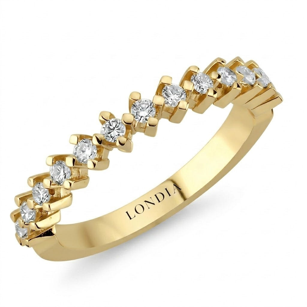 0.35 Carat Diamond Half Eternity Ring in 14K Gold