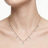 0.35 Carat Londia Dancing Diamond Necklace in 14K Solid Gold