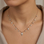 0.35 Carat Londia Dancing Diamond Necklace in 14K Solid Gold