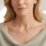 0.35 Carat Londia Dancing Diamond Necklace in 14K Solid Gold