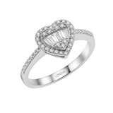 Baguette Heart Design Ring