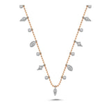 0.35 Carat Vintage Design Diamond Necklace in 14K Solid Gold