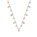 0.35 Carat Londia Dancing Diamond Necklace in 14K Solid Gold