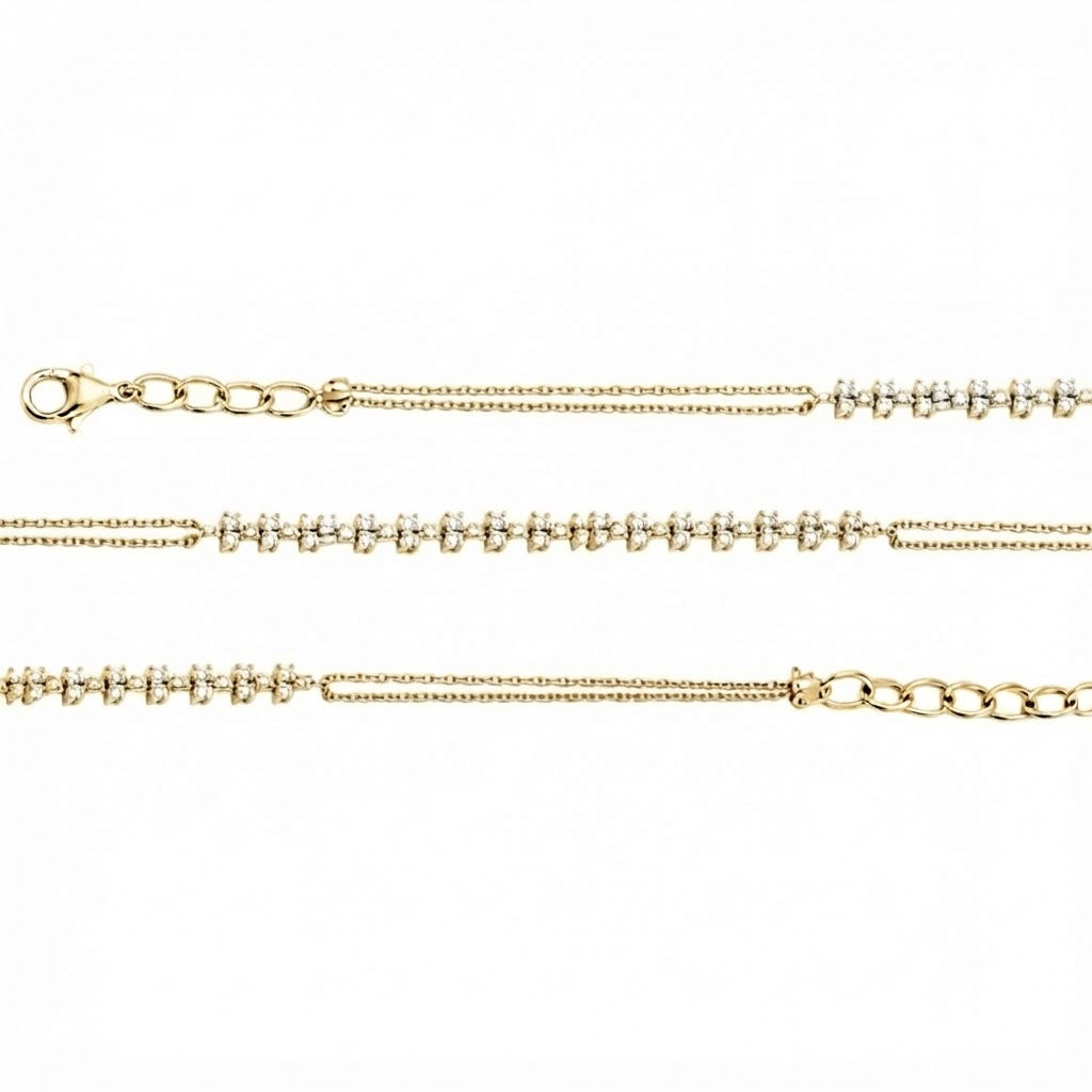 0.35 Carat Natural Diamond Designer Tennis Bracelet