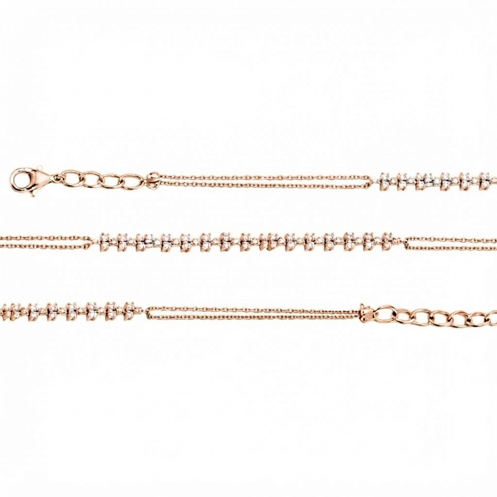 0.35 Carat Natural Diamond Designer Tennis Bracelet