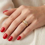 0.35 Carat Natural Diamond Flora Design Ring