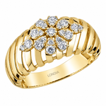 0.35 Carat Natural Diamond Flora Design Ring