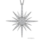 0.35 Carat Natural Diamond Star Design Necklace