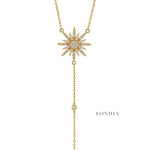0.35 Carat Natural Diamond Star Design Necklace