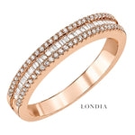 0.35 Ct. F Color Natural Diamond Baguette Design Half Eternity Ring