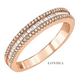 0.35 Ct. F Color Natural Diamond Baguette Design Half Eternity Ring