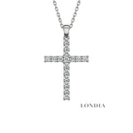 0.35 Ct. Natural Diamond Classic Design Cross Necklace 