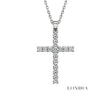 0.35 Ct. Natural Diamond Classic Design Cross Necklace 