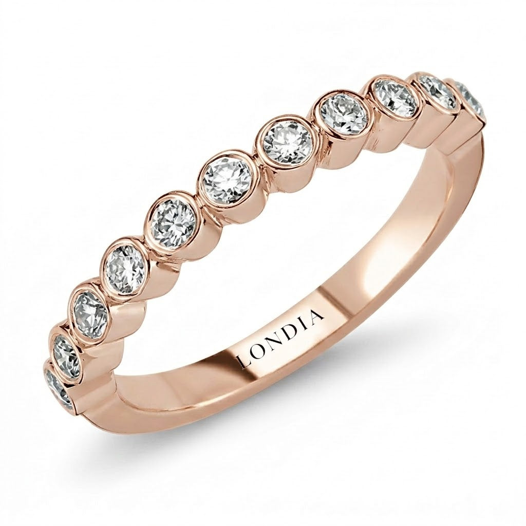 0.40 Carat Diamond Half Eternity Ring in 14K Gold