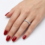 0.40 Carat Diamond Half Eternity Ring in 18K Gold