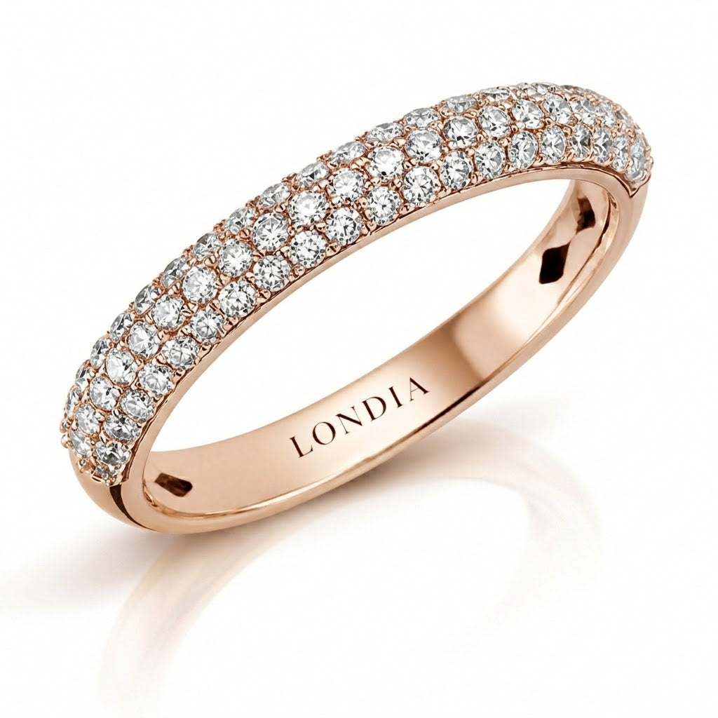 0.40 Carat Diamond Half Eternity Ring in 18K Gold