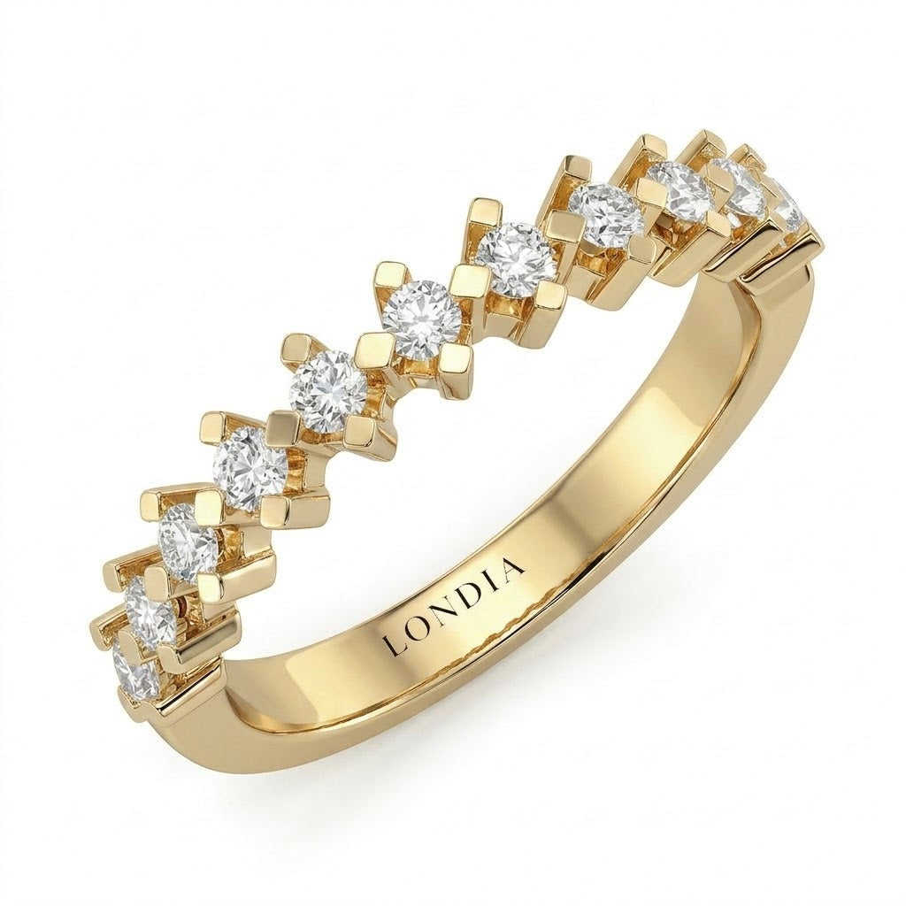 0.40 Carat Diamond Half Eternity Ring in 18K Gold