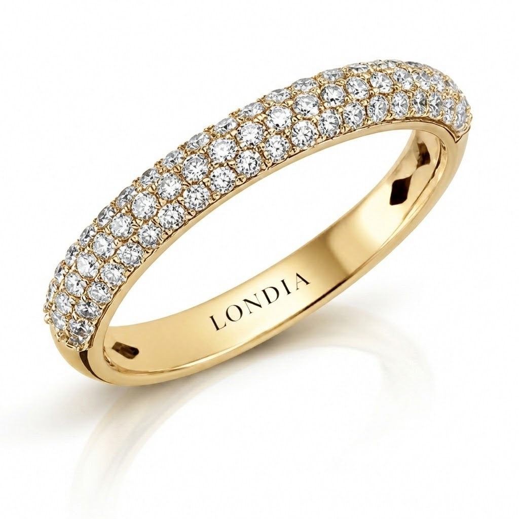 0.40 Carat Diamond Half Eternity Ring in 18K Gold